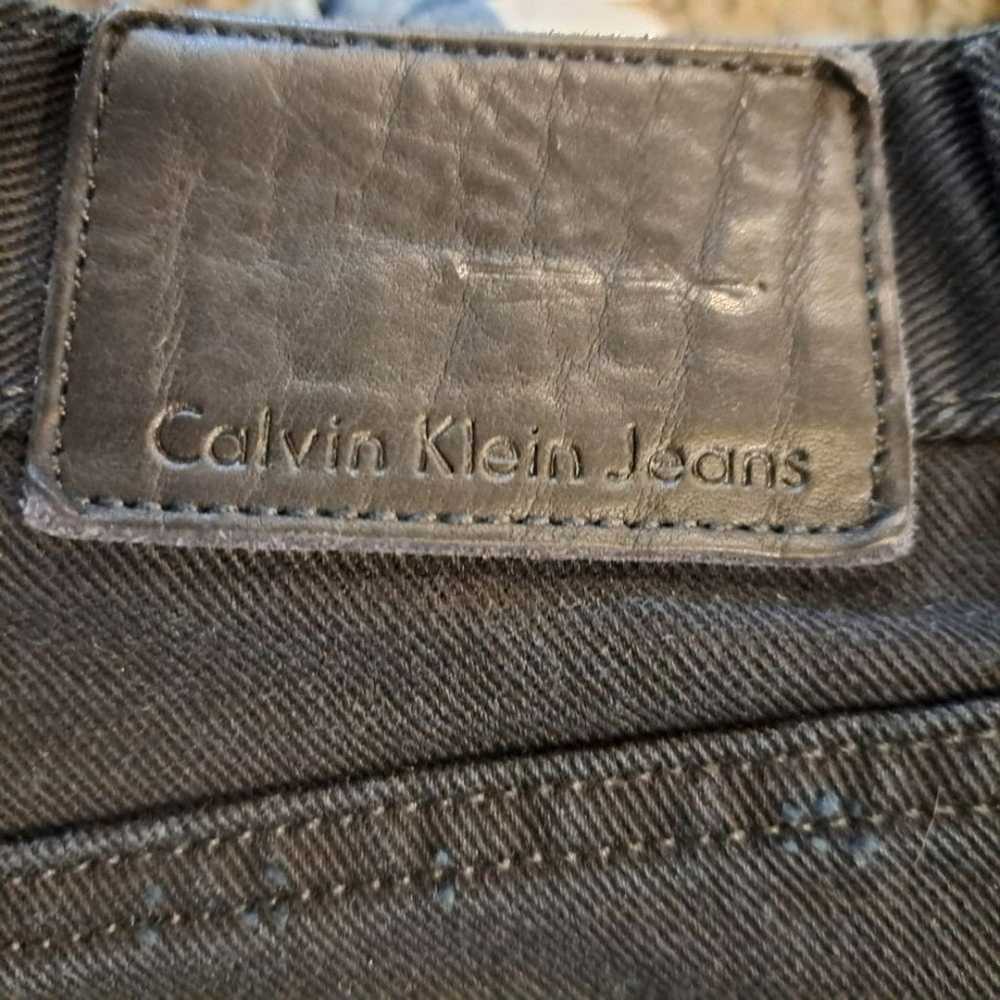 Calvin Klein Easy Fit black denim vintage jeans s… - image 9