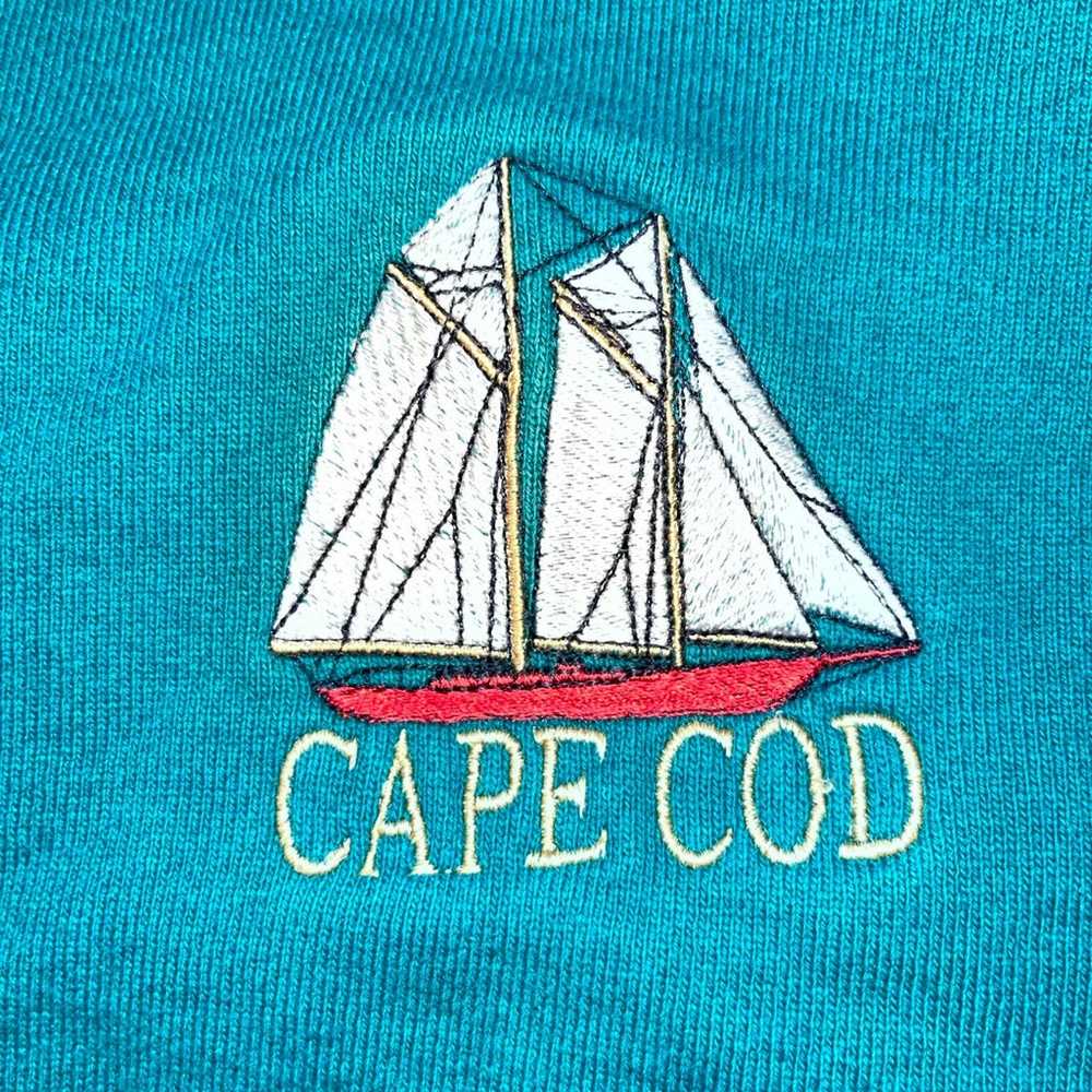 Vintage Cape Cod Sweatshirt Embroidered Sailboats… - image 4