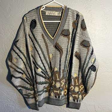 Vintage Cotton Knit Golf Sweater - image 1