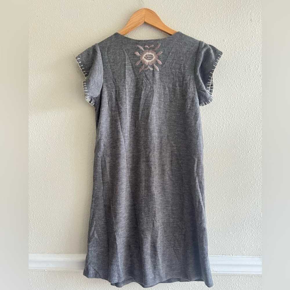 THML gray embroidered tunic dress size XS - image 4