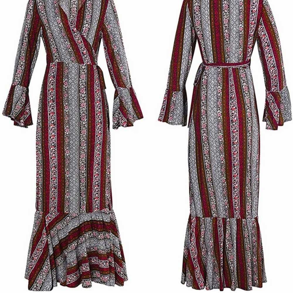 R. Vivimos Boho Maxi Wrap Dress - image 4