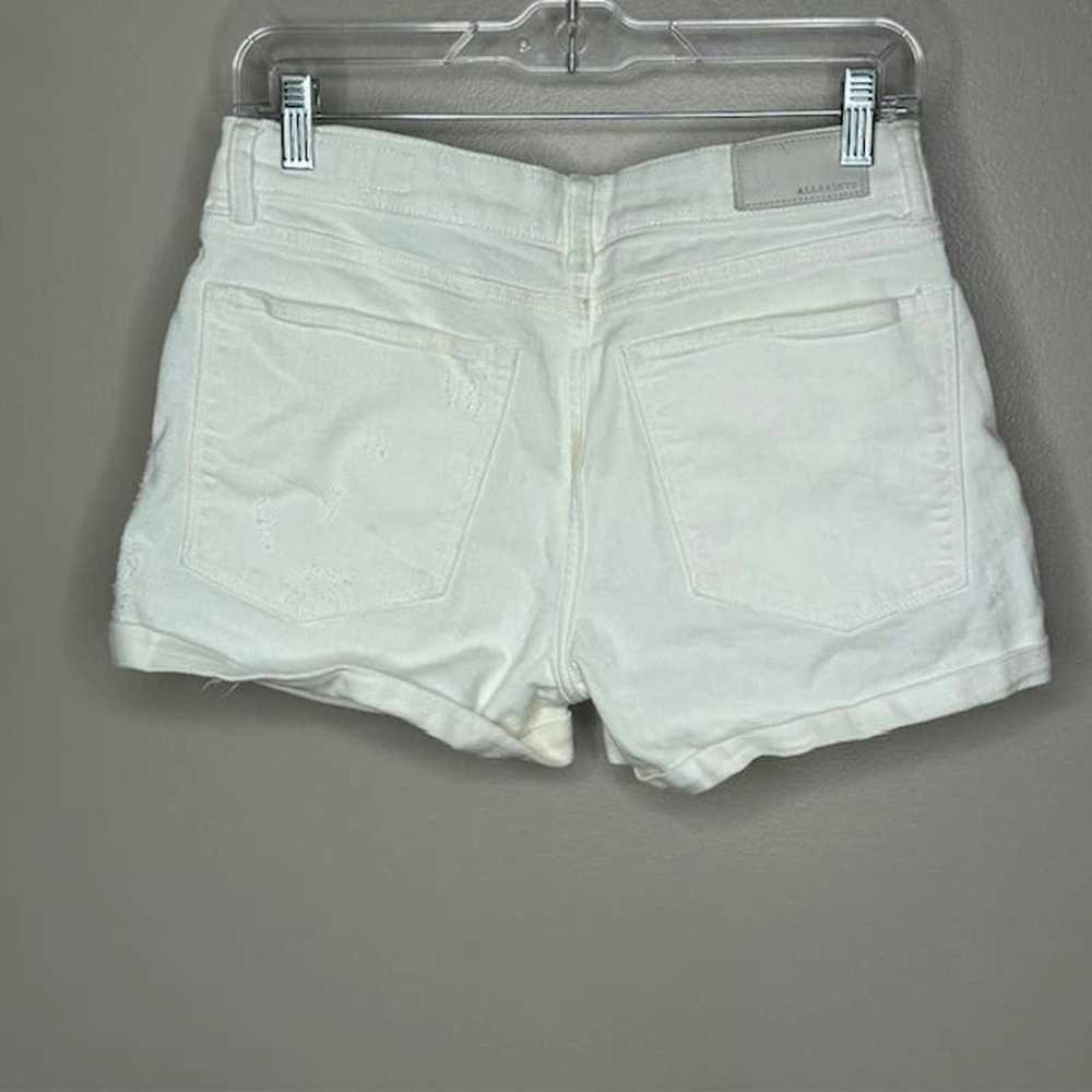 Allsaints Allsaints White Rip Denim Shorts - image 4