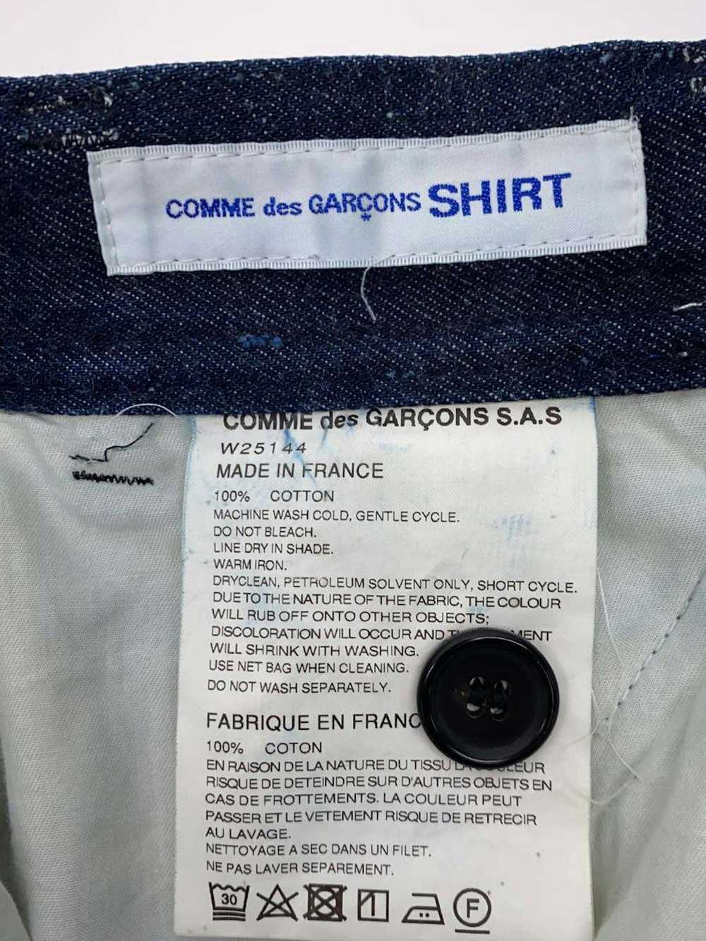 Comme des Garcons Shirt Denim White Stitch Action… - image 4