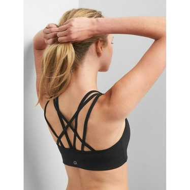 Gap GAP Fit Black strappy sports bra Womens size … - image 1