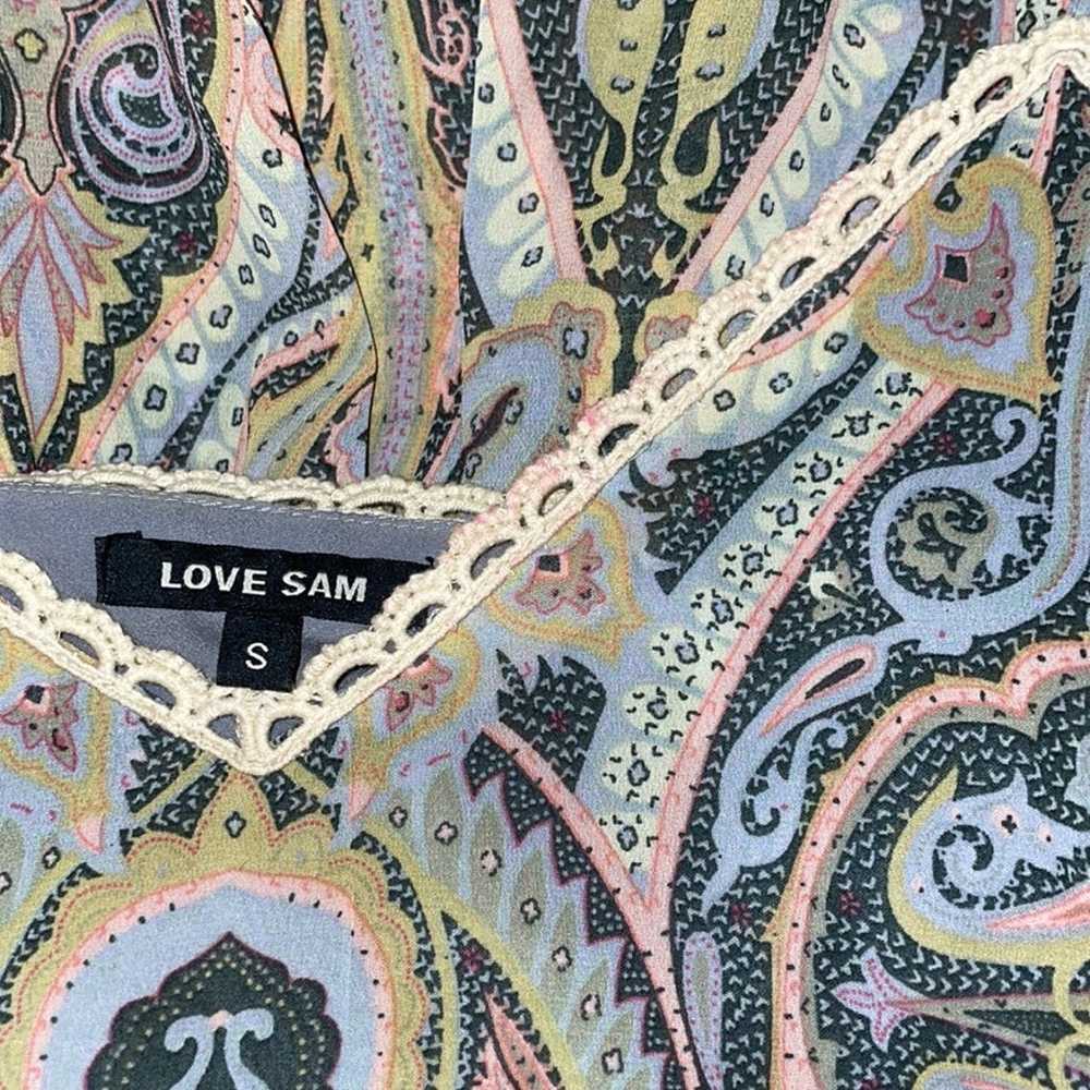 Love Sam Casa Malca Paisley Print Maxi Dress SZ S… - image 7
