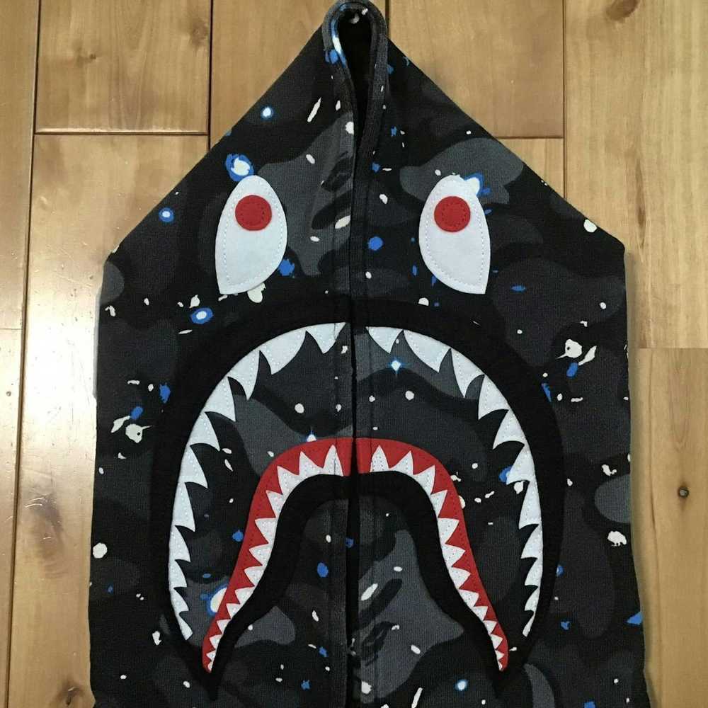 Bape 💫Glow in the dark💫 Space camo shark hoodie… - image 3