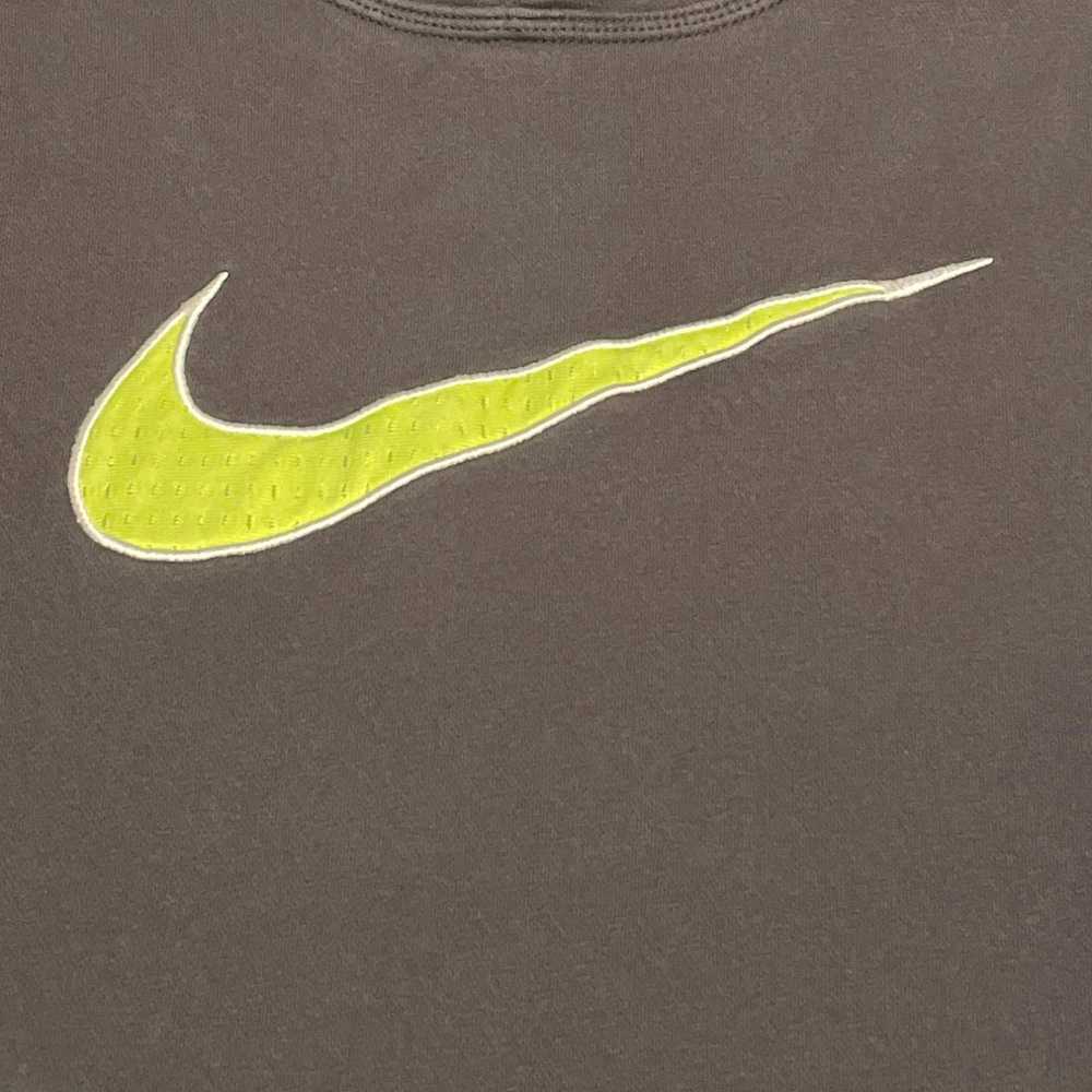 Nike NIKE GREEN SWOOSH GRAY HOODIE (MEDIUM) - image 3
