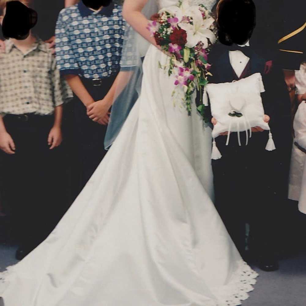Wedding Dress & Veil - Size 12 - image 3