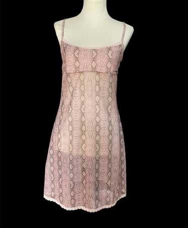 Cosabella × Vintage Pink snake print mesh dress