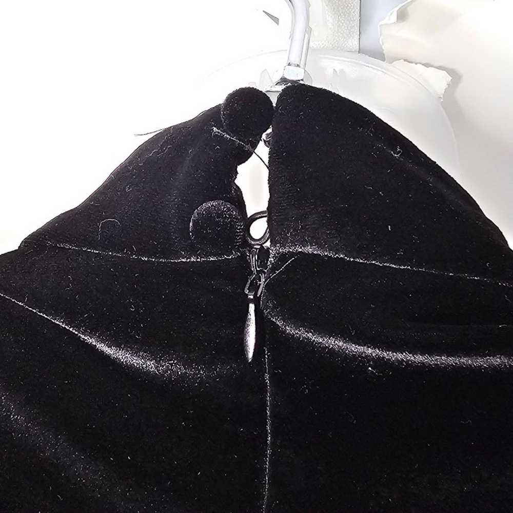 Zara Black Long Sleeve Velvet Mini Dress - image 7