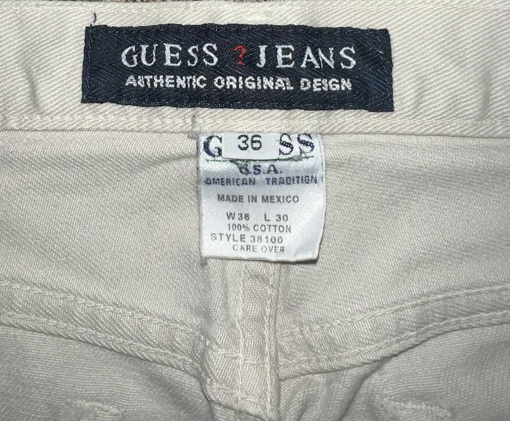 Guess White/cream vintage guess jeans size 36W/30L - image 2