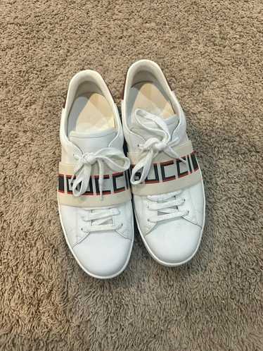 Gucci Gucci Stripe Leather Sneaker 'White Red Blac