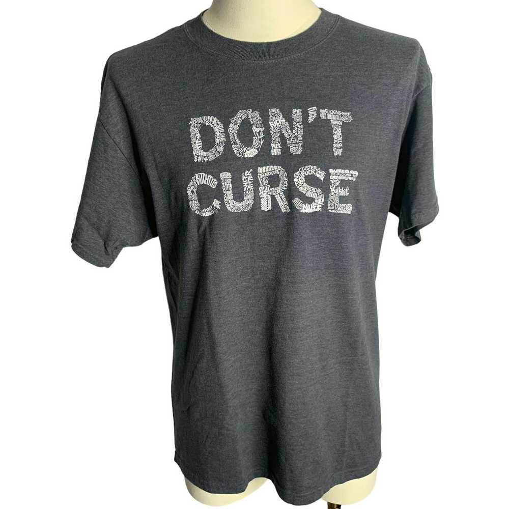 Other Funny Dont Curse Crewneck T Shirt M Grey Sh… - image 1