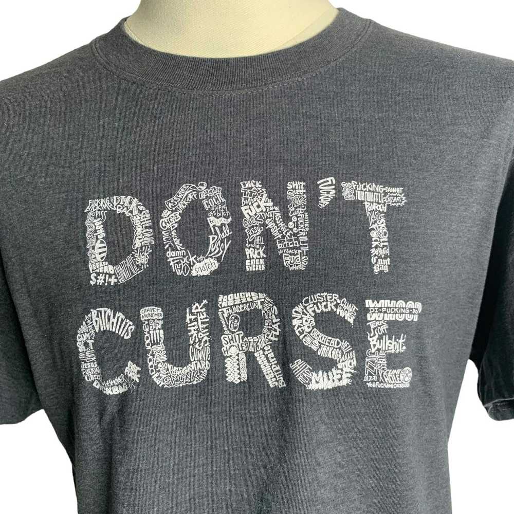 Other Funny Dont Curse Crewneck T Shirt M Grey Sh… - image 2