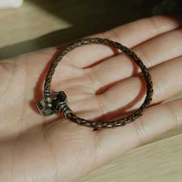 pandora Pandora, Brown Braided Leather Bracelet