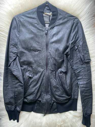 Giorgio Brato Leather/Denim Bomber Jacket