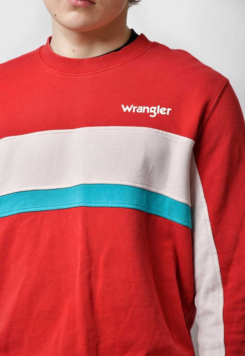 Wrangler Y2K red sweatshirt men's vintage 90s spo… - image 2