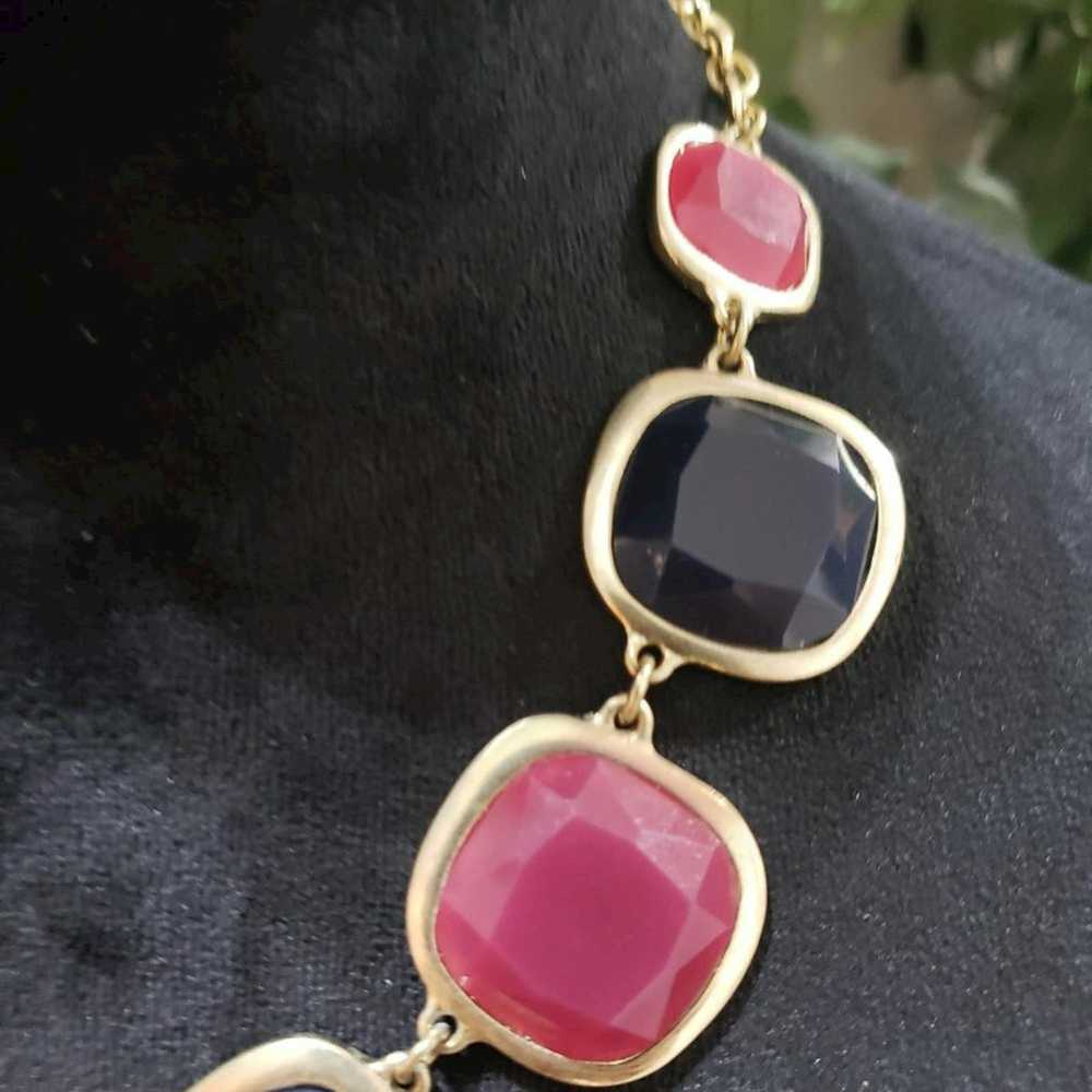 Other Fashion Red Black Lucite Acrylic Stone Stat… - image 3