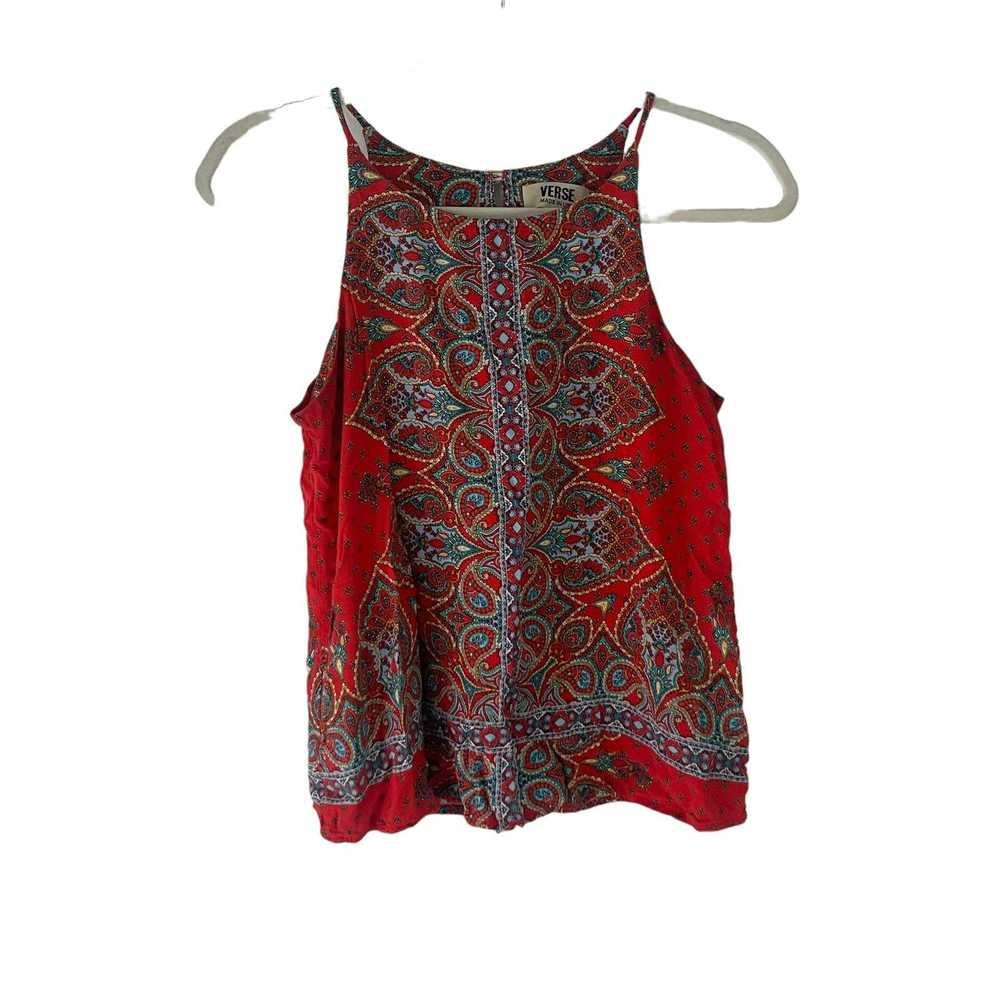 Other Verse Made In USA Women Size XS Red Paisley… - image 1