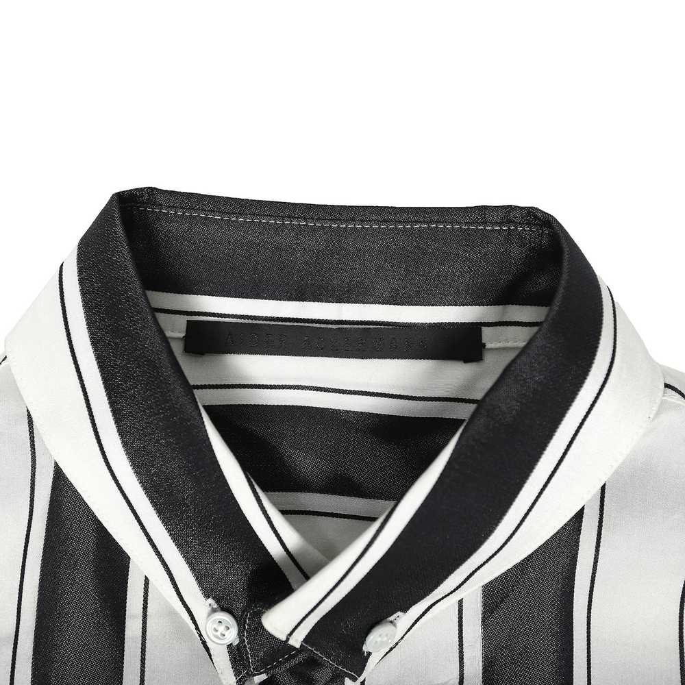 Haider Ackermann SS17 Black White Striped Silk Sh… - image 3