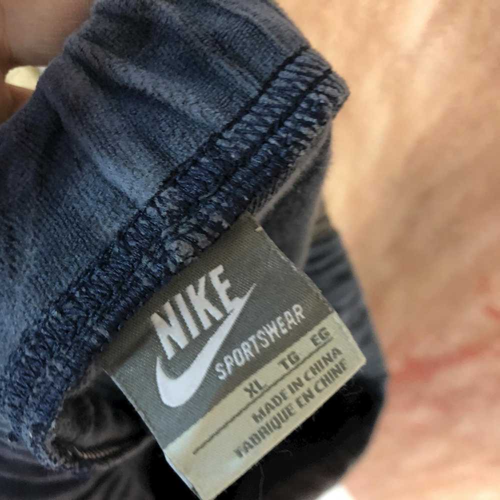 Nike × Vintage Nike Dark blue velvet Sweatpants #… - image 10