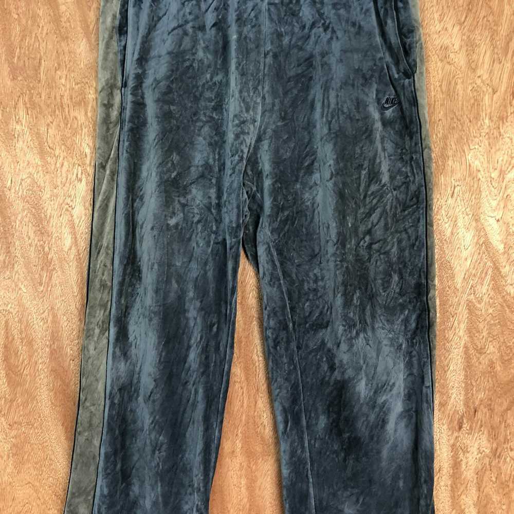 Nike × Vintage Nike Dark blue velvet Sweatpants #… - image 4
