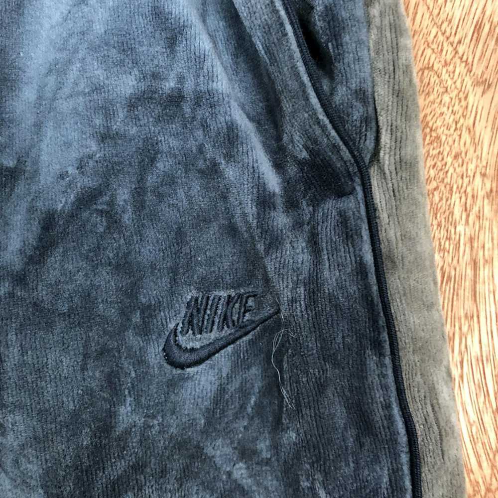 Nike × Vintage Nike Dark blue velvet Sweatpants #… - image 5