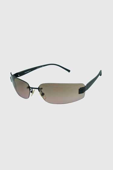 Chanel CHANEL 4018 Black Rimless Sunglasses Vintag