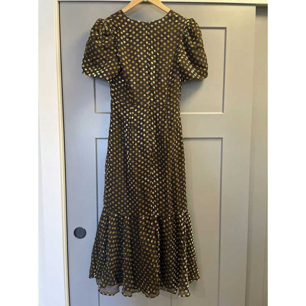 Rhode Rhode Anton Dress Black Gold Polka Dot Size… - image 6