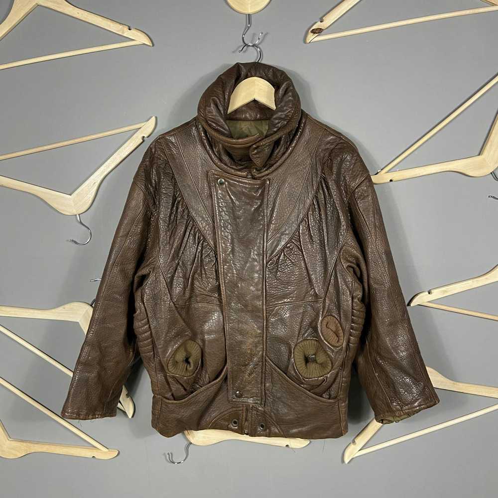 Leather Jacket × Marithe Francois Girbaud × Very Rare… - Gem