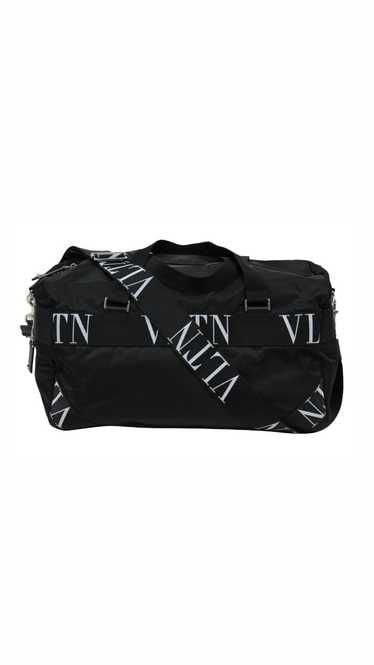 Valentino VLTN Logo Duffle Bag Black White Nylon C