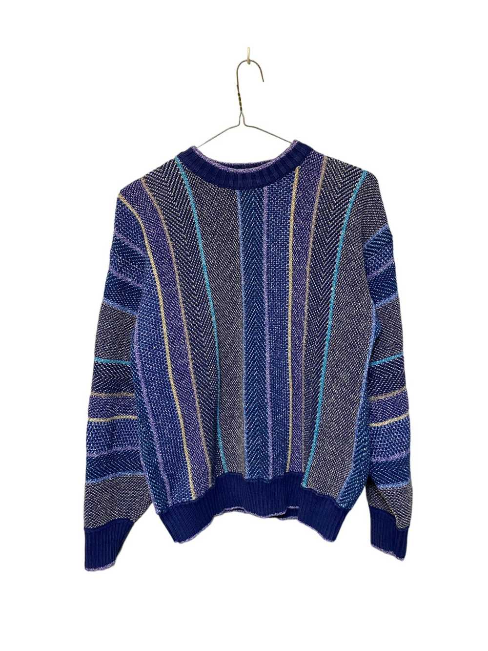 Alexander Julian × Coloured Cable Knit Sweater × … - image 1