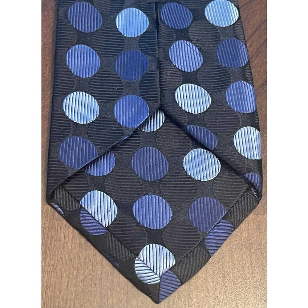 Pronto Uomo Pronto Uomo Black Blue 100% Silk Made… - image 2