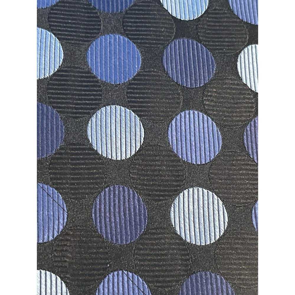 Pronto Uomo Pronto Uomo Black Blue 100% Silk Made… - image 9