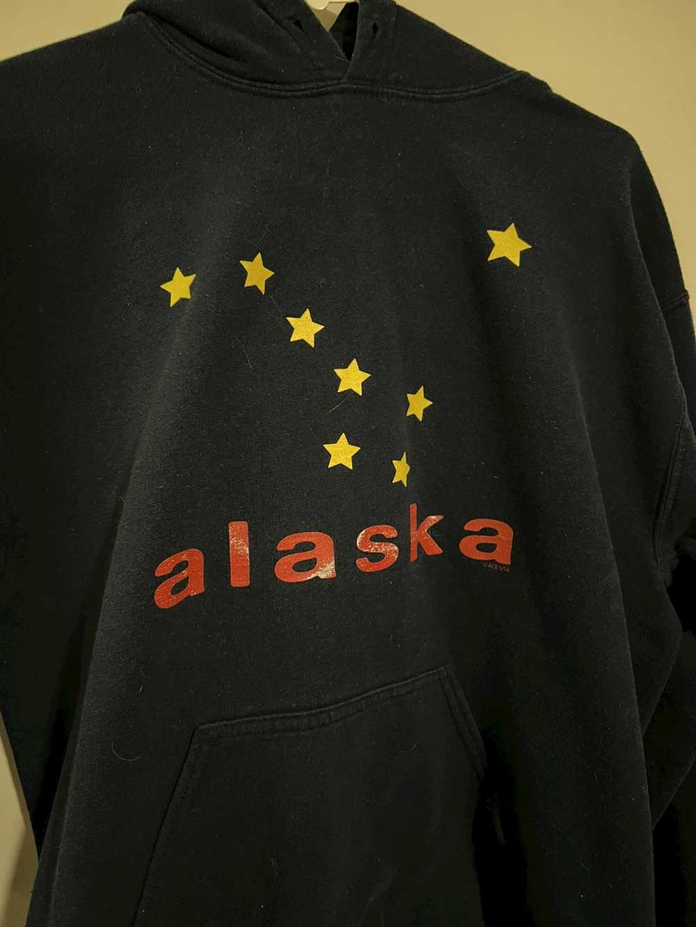 Streetwear × Vintage Crazy 90s Alaska Flag Hoodie - image 2