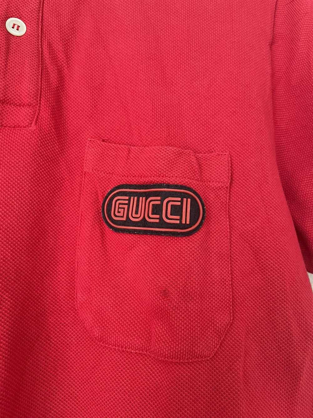 Gucci Red Rubber Logo Polo - image 2