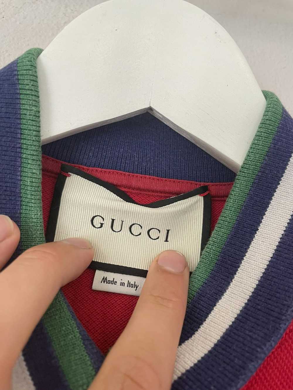 Gucci Red Rubber Logo Polo - image 3
