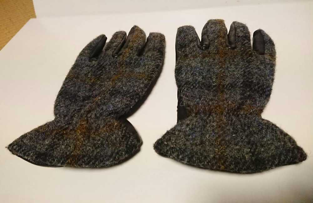 Comme des Garcons Tweed Leather Gloves - image 1