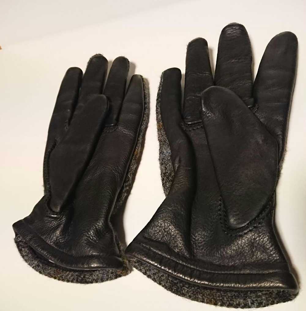 Comme des Garcons Tweed Leather Gloves - image 2