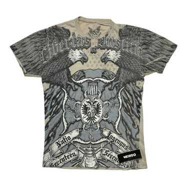 Vintage Y2K Apprime Grunge Emo US Army Affliction Style Shirt Large