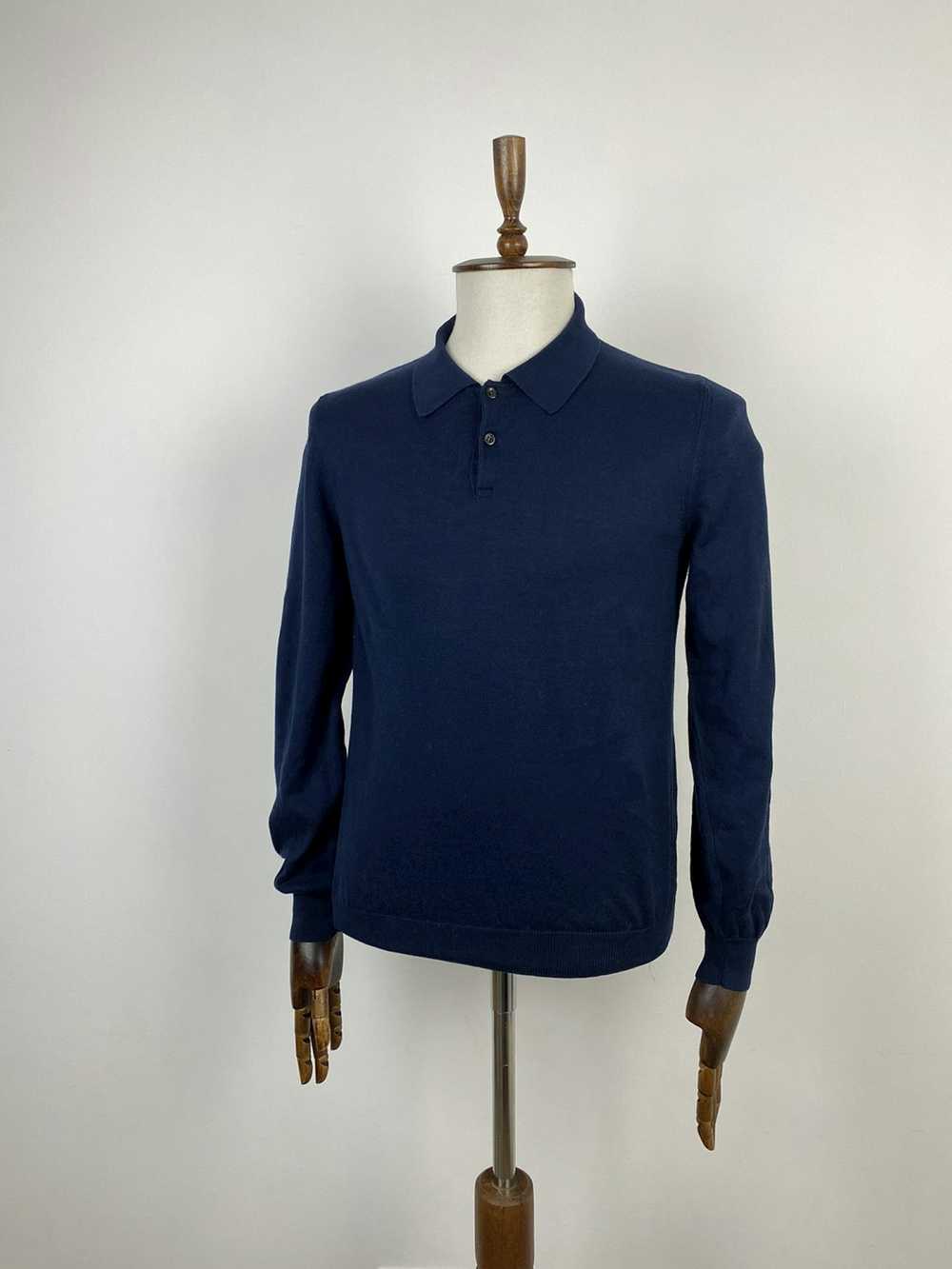 A.P.C. Men’s APC A.P.C Henley Sweater Navy Jumper… - image 2