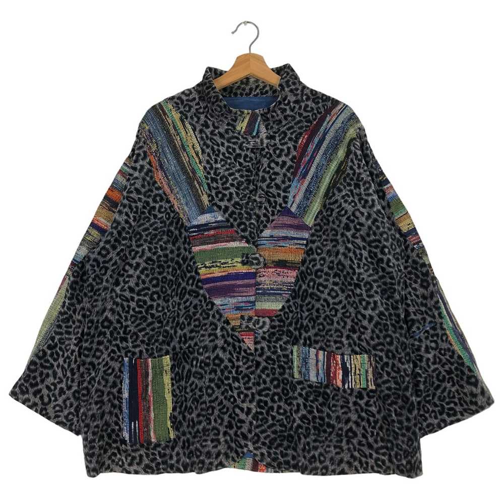 Japanese Brand × Vintage 🔥Vtg Knit Jacket Hand M… - image 1