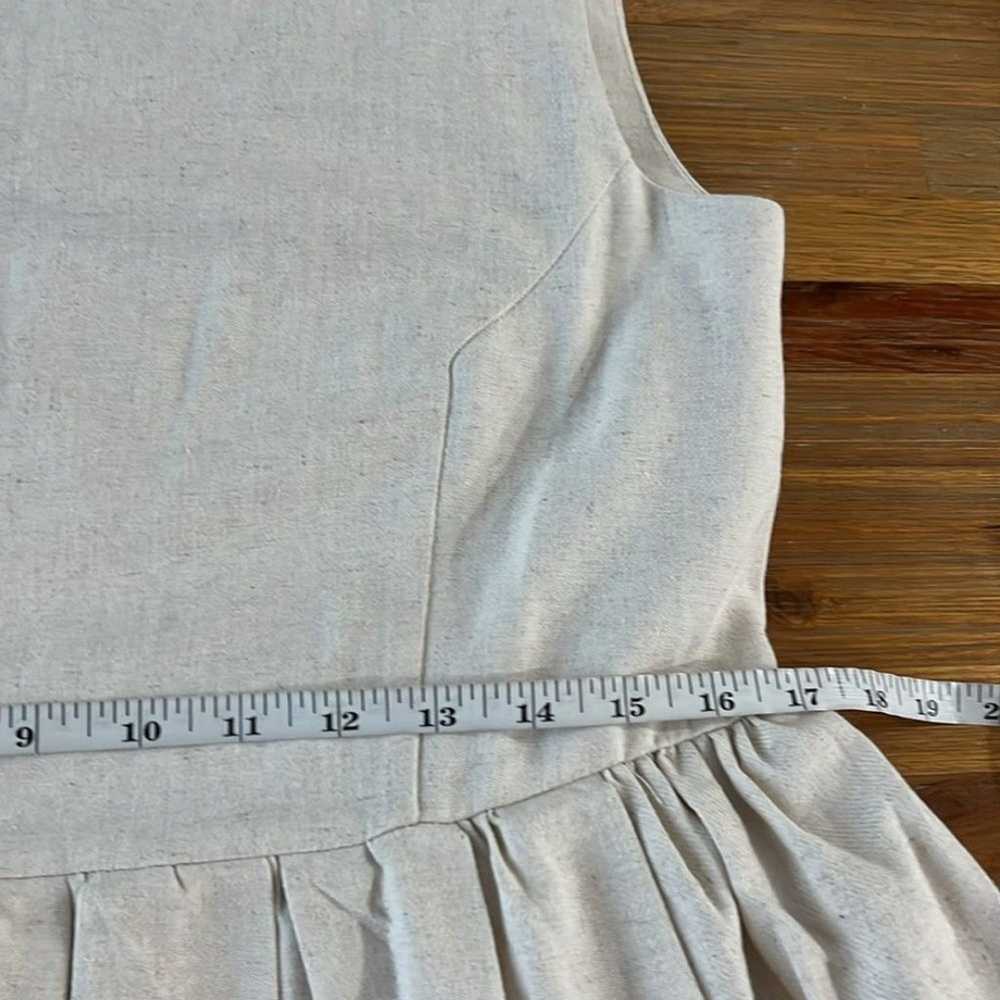 Flax Linen Rayon Blend Sleeveless Pleated Midi Dr… - image 10