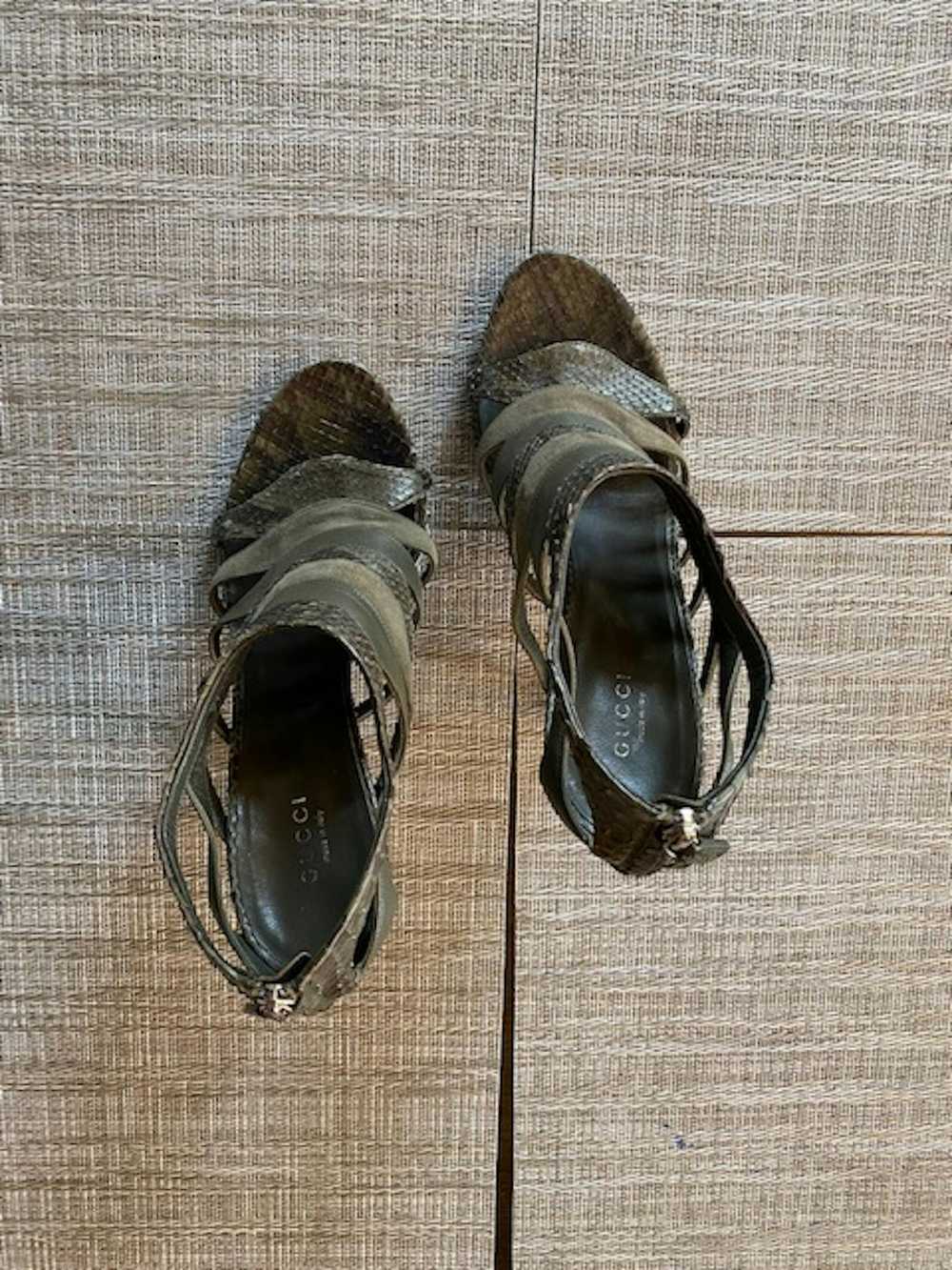 Gucci Gucci Python Slingback Sandals - image 2