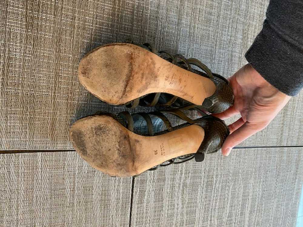 Gucci Gucci Python Slingback Sandals - image 3