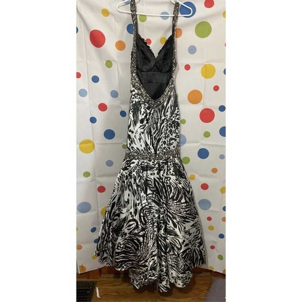 Tiffany Designs Size 4 Formal Gown Black & White … - image 9