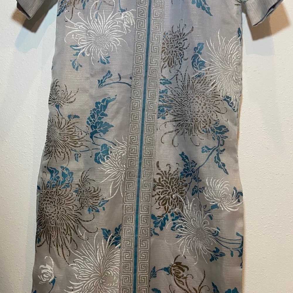 1970's Alfred Shaheen Dress Chrysanthemum Asian M… - image 2