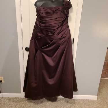David's Bridal one strap gown- size 24, satin cho… - image 1