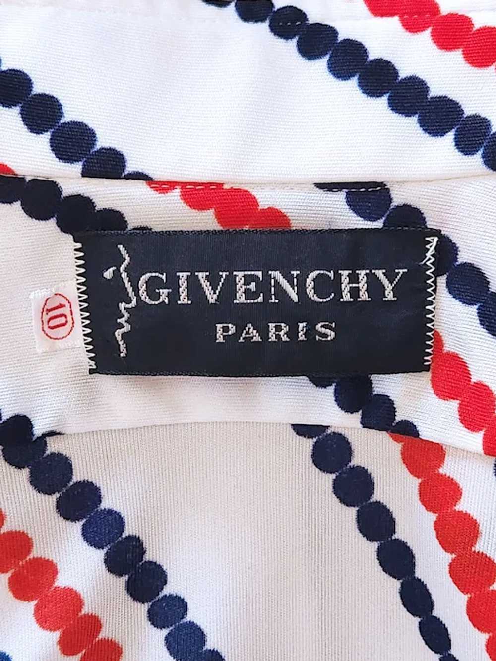 Vintage 1970s Givenchy Paris Blouse/Shirt Red/Whi… - image 7