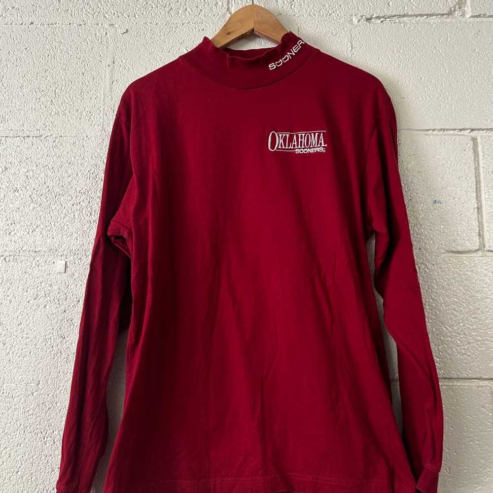Oklahoma Sooners Long Sleeve Shirt Red Oak  White… - image 1